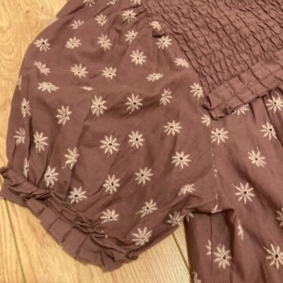 Women's Boho Babydoll Short Sleeve Summer Top - Picture 8 of 8